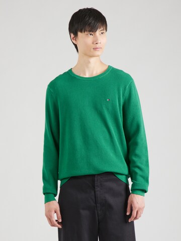 TOMMY HILFIGER Pullover 'ESSENTIAL' in Grün: Vorderseite