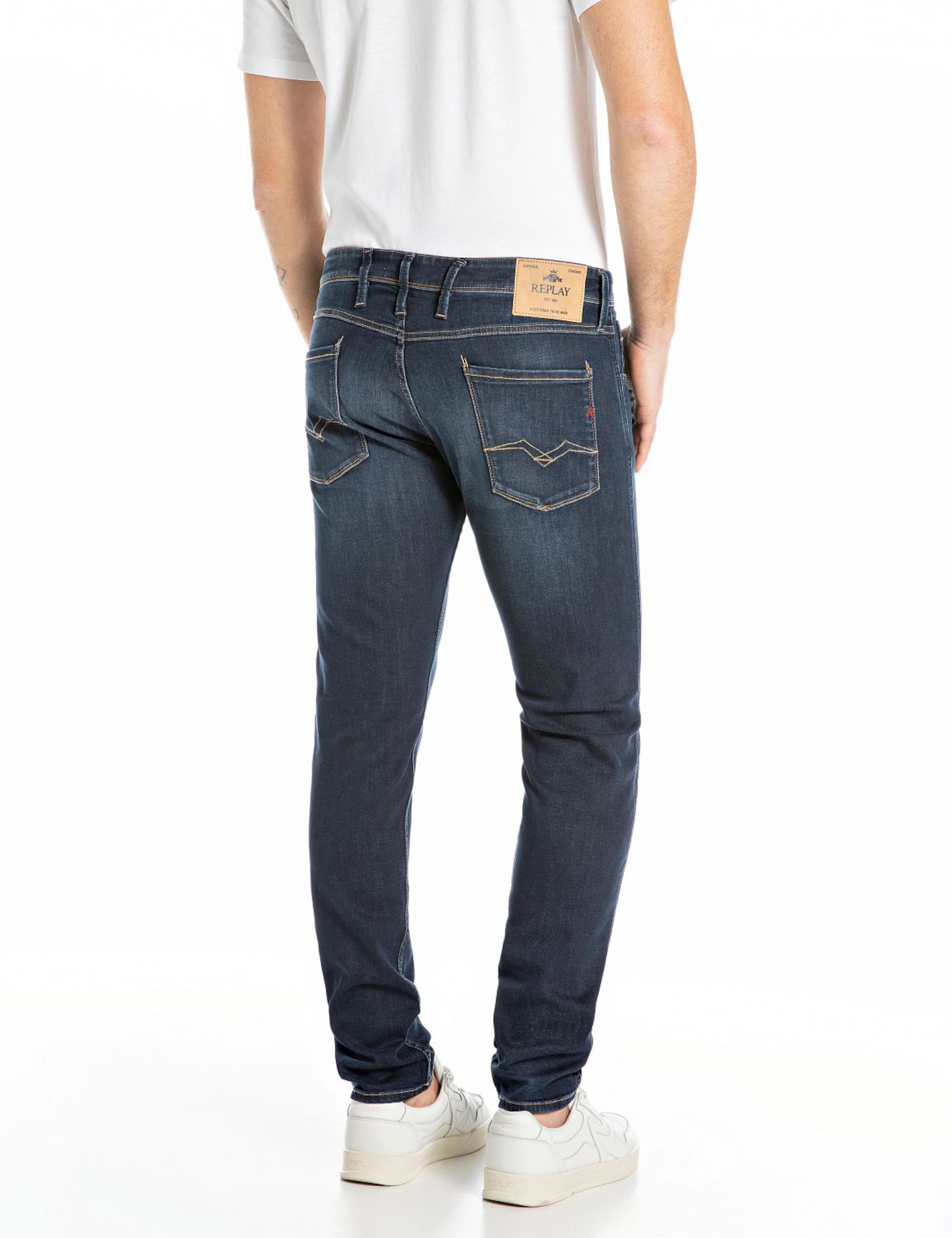 Slimfit Jeans 'ANBASS' de la REPLAY pe albastru