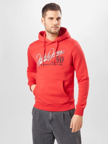 JACK & JONES Regular Fit Sweatshirt i rød: forside