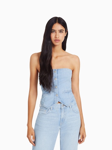 Bershka Top in Blue: front