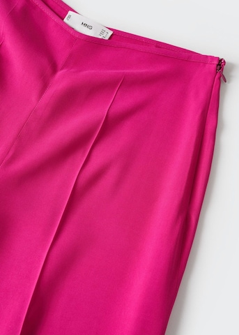 MANGO Szeroka nogawka Spodnie 'Tina' w kolorze różowy