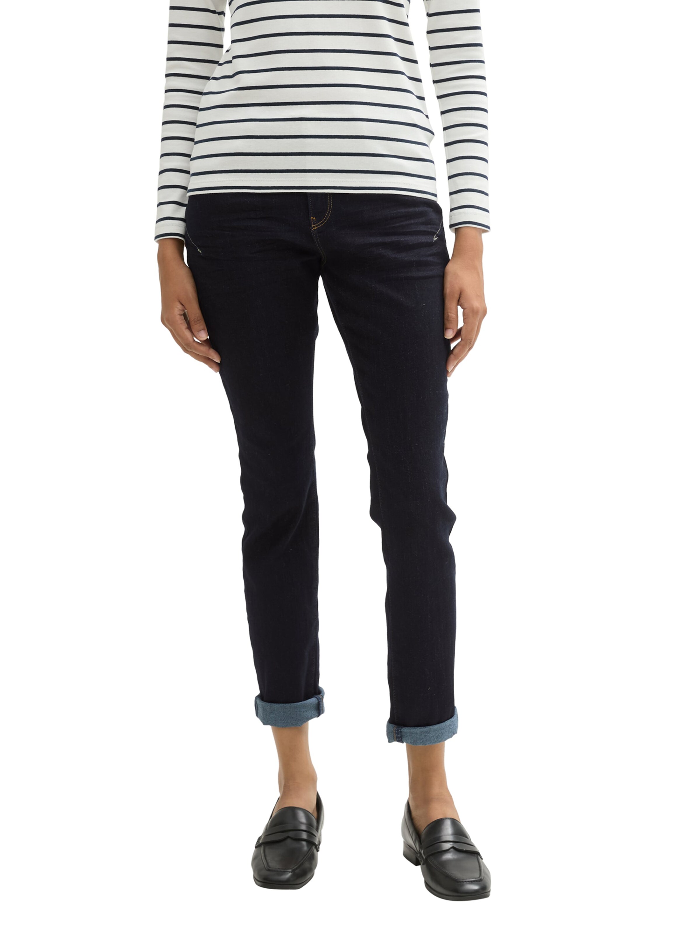 Coupe slim Jean TOM TAILOR en bleu : devant