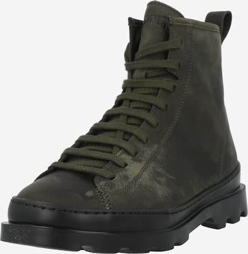 CAMPER - Botines con cordones 'Brutus' en verde: frente