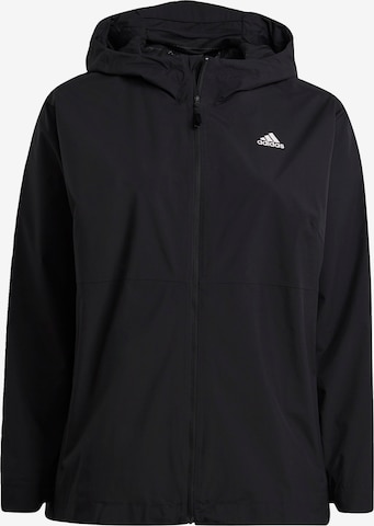 ADIDAS PERFORMANCE Athletic Jacket in Black: front