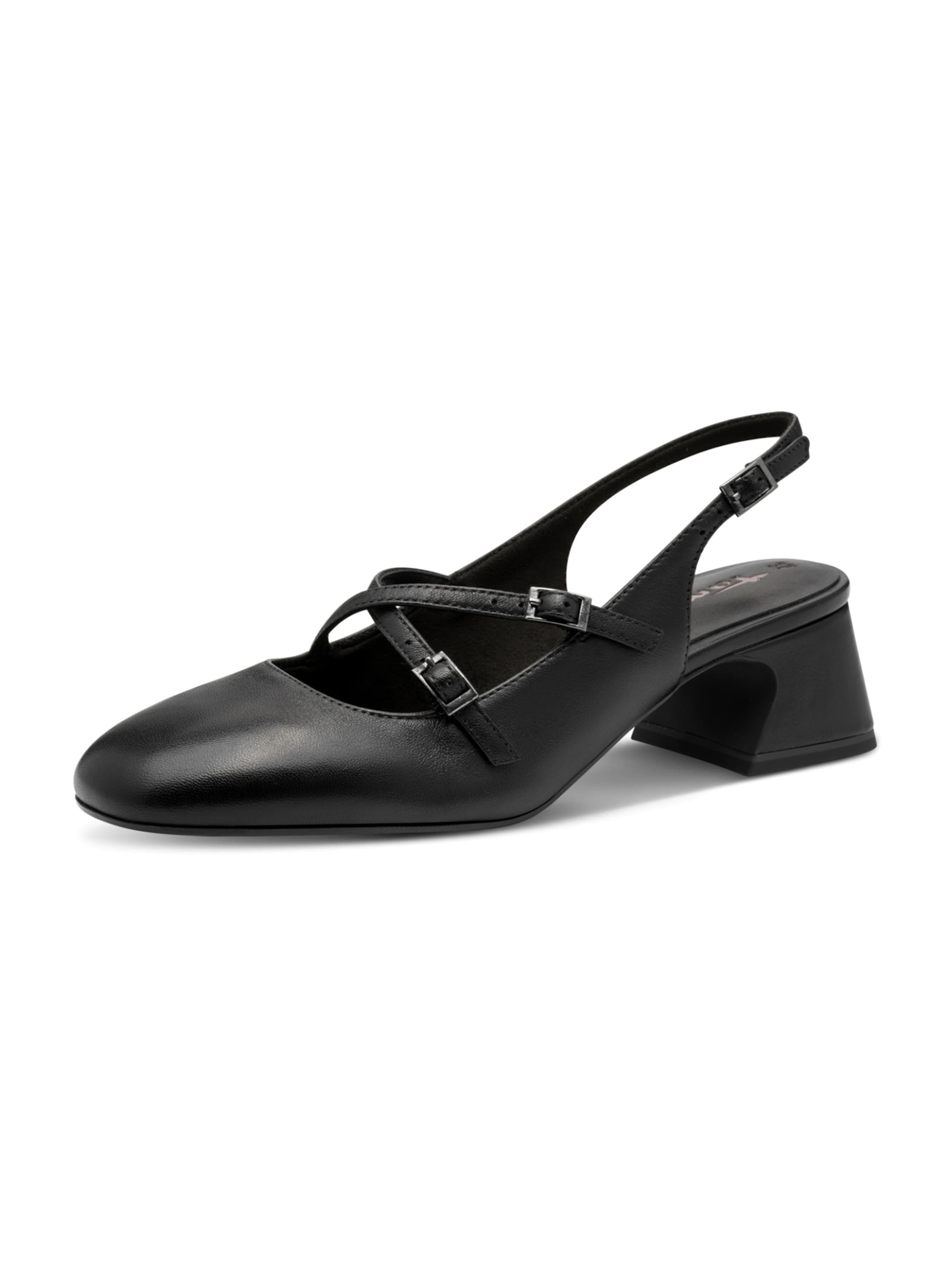 Tamaris Slingback Pumps in Black: front