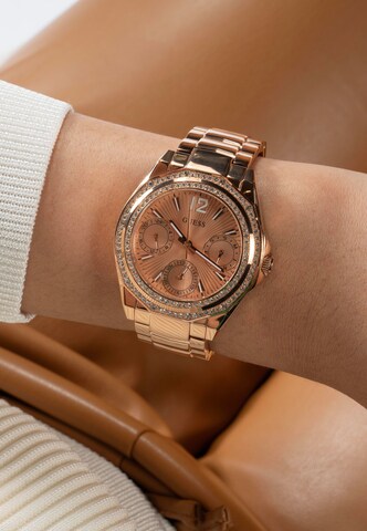 GUESS Analoog horloge 'Ritzy' in Goud
