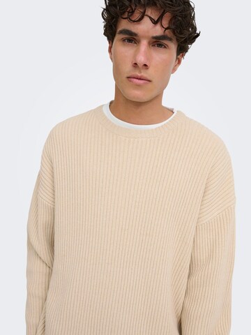 Only & Sons Sweater 'ONSArlok' in Beige