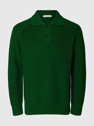 SELECTED Regular fit Trui in Groen: voorkant