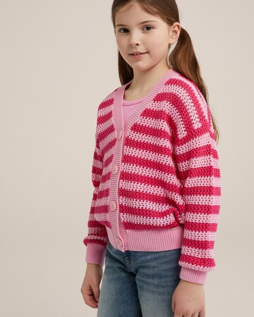 WE Fashion Strickjacke in Pink