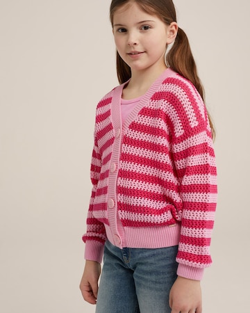 WE Fashion Knit cardigan in Pink