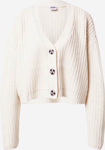 Urban Classics Knit Cardigan in Beige: front