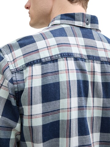 TOM TAILOR Regular fit Button Up Shirt in Blue