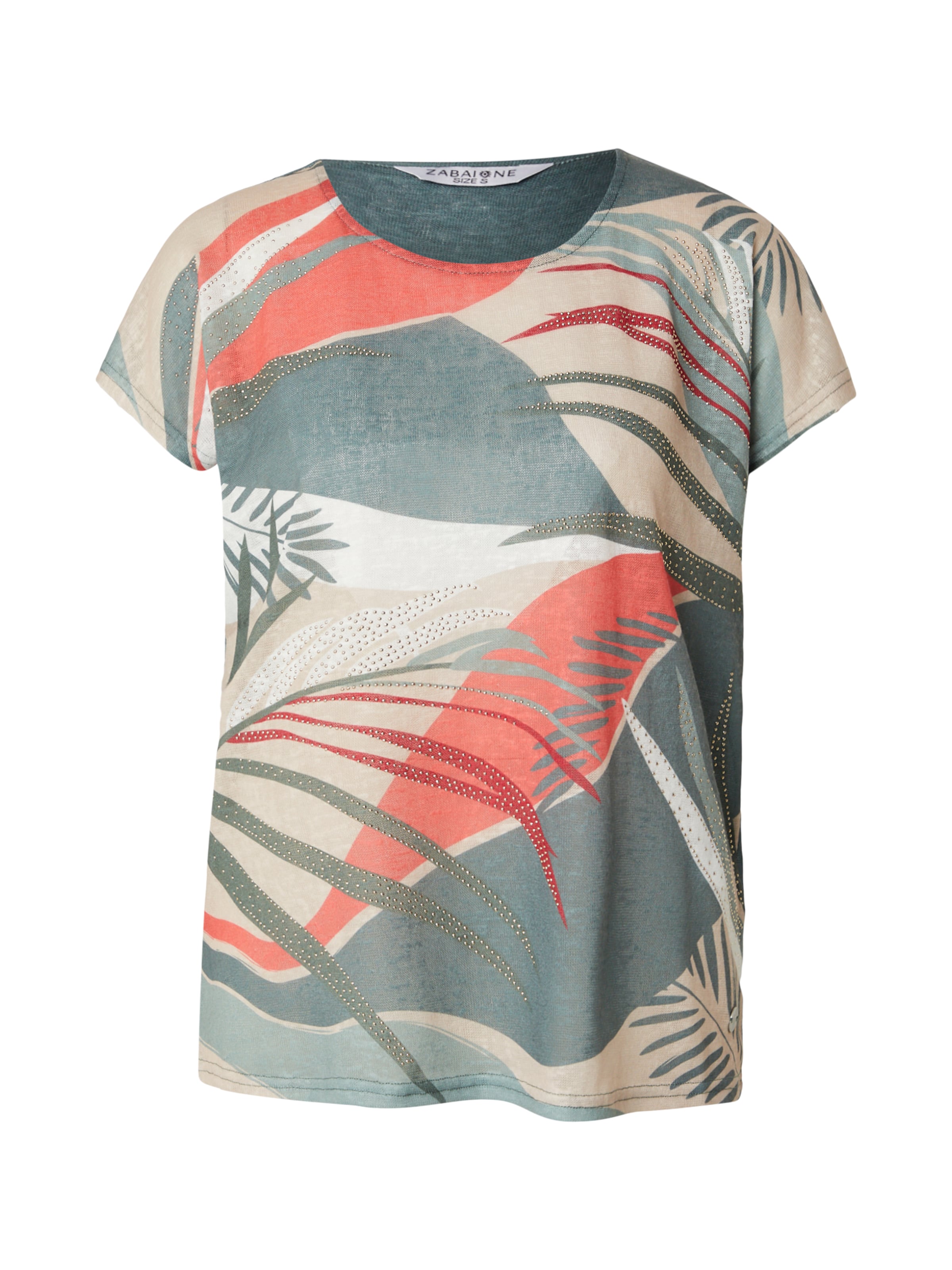 T-shirt 'Ha44wai' ZABAIONE en vert : devant