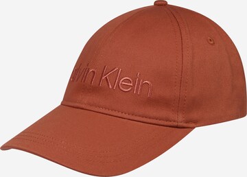 Cappello da baseball di Calvin Klein in marrone: frontale