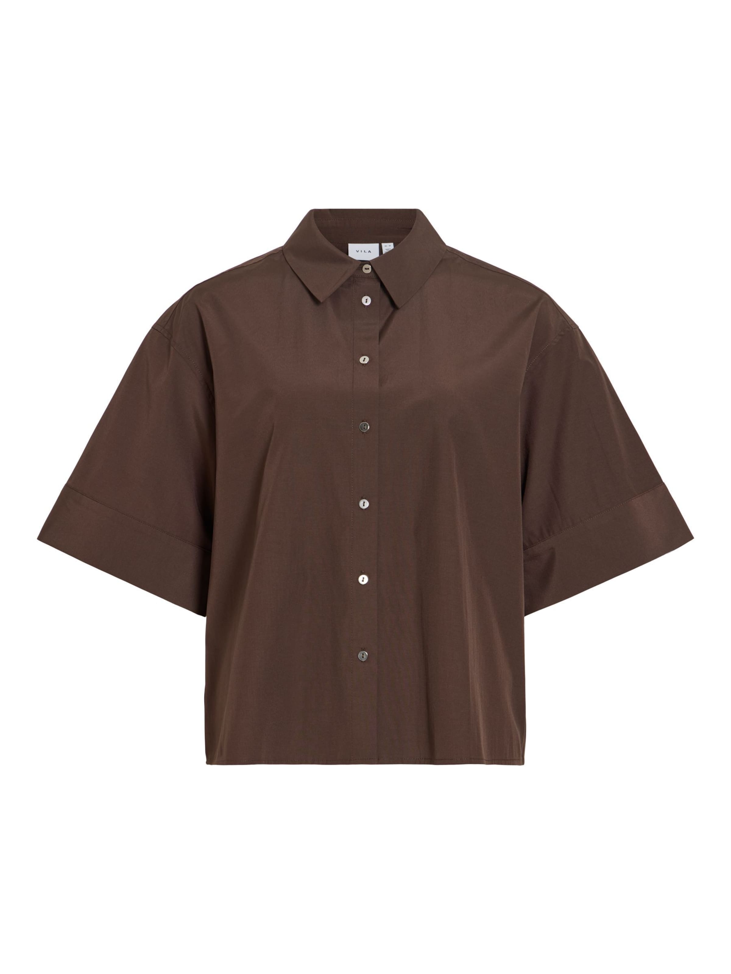 VILA - Blusa 'VIBelfie' en marrón: frente