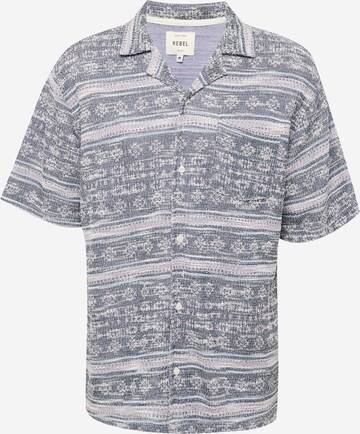 Redefined Rebel - Camisa 'Alvin' em azul: frente