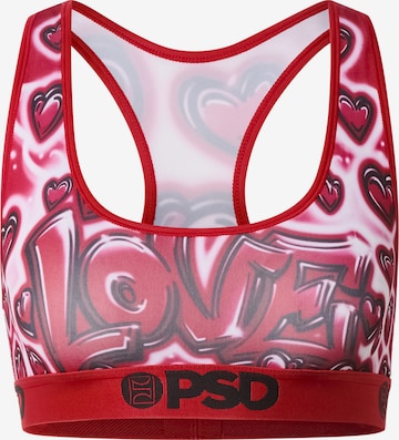PSD T-Shirt Urheilurintaliivit 'Lovecore' värissä punainen: etupuoli