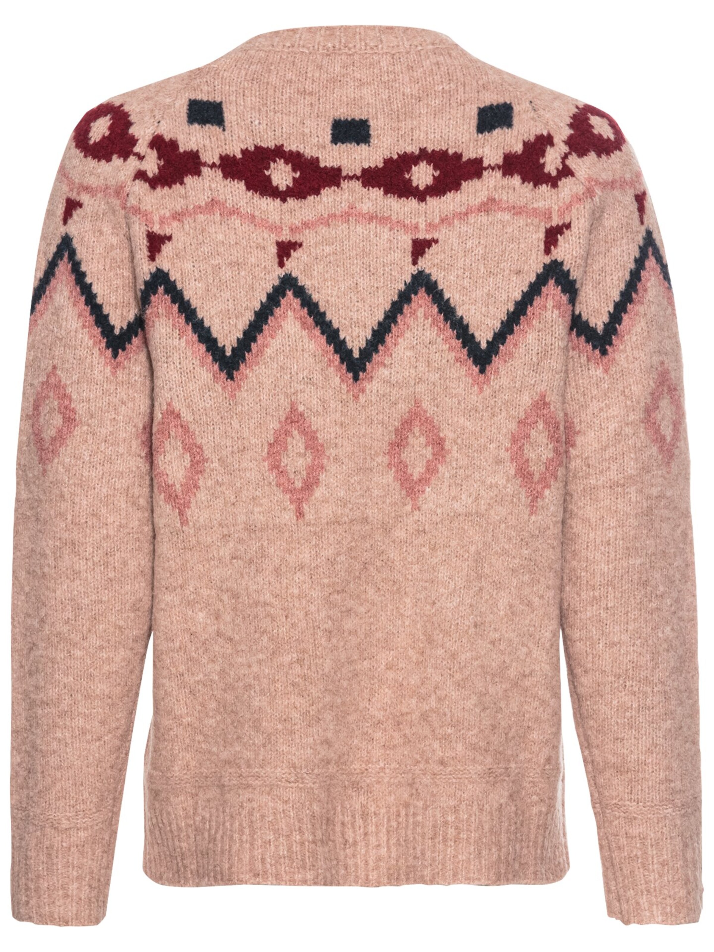 CAMEL ACTIVE Strickpullover mit Norwegermuster in Pink