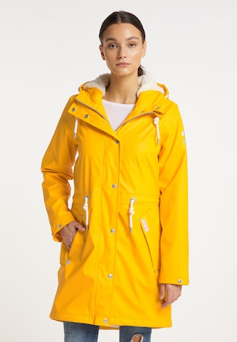 MYMO Between-Seasons Coat in Yellow: front
