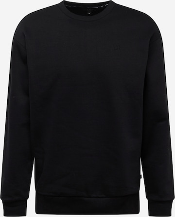 Sweat-shirt QS en noir : devant