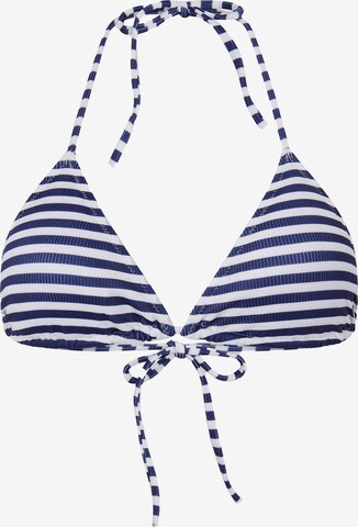 Pepe Jeans Triangle Bikini Top in Blue: front