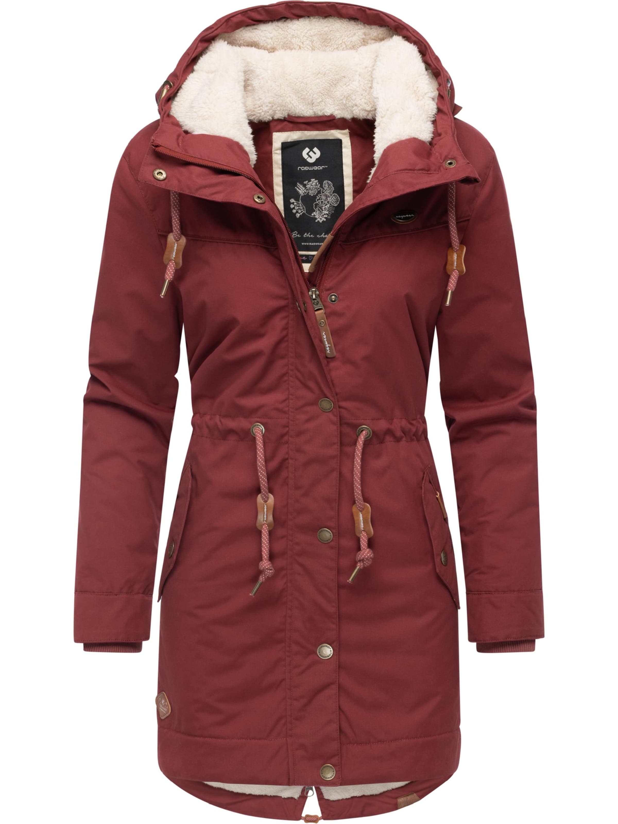 Parka d’hiver Ragwear en rouge : devant