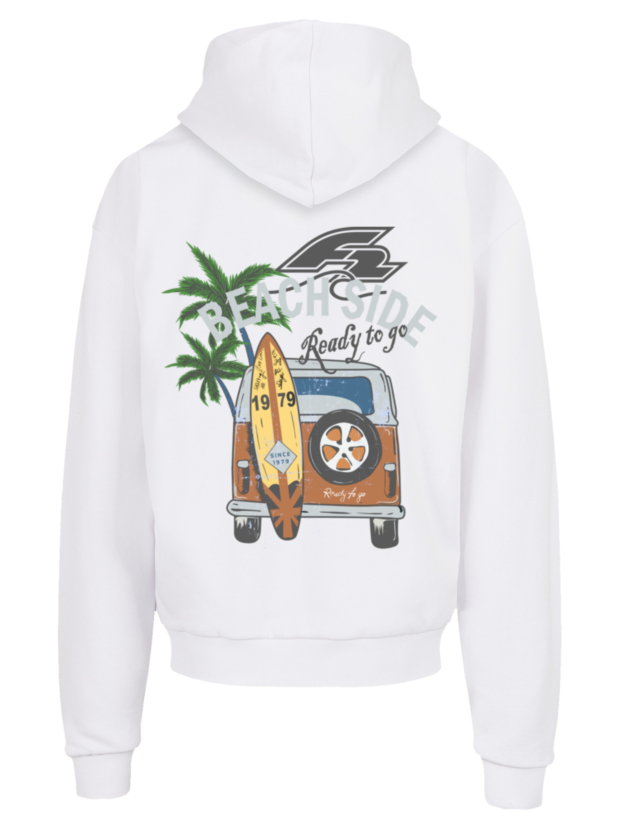 F2 Sweater 'Beach Ready To Go Surfboard' in White