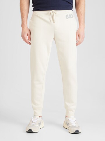 Effilé Pantalon 'HERITAGE' GAP en blanc : devant