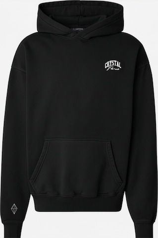 Crystal Paris Sweatshirt 'Nightwolf' in Black: front