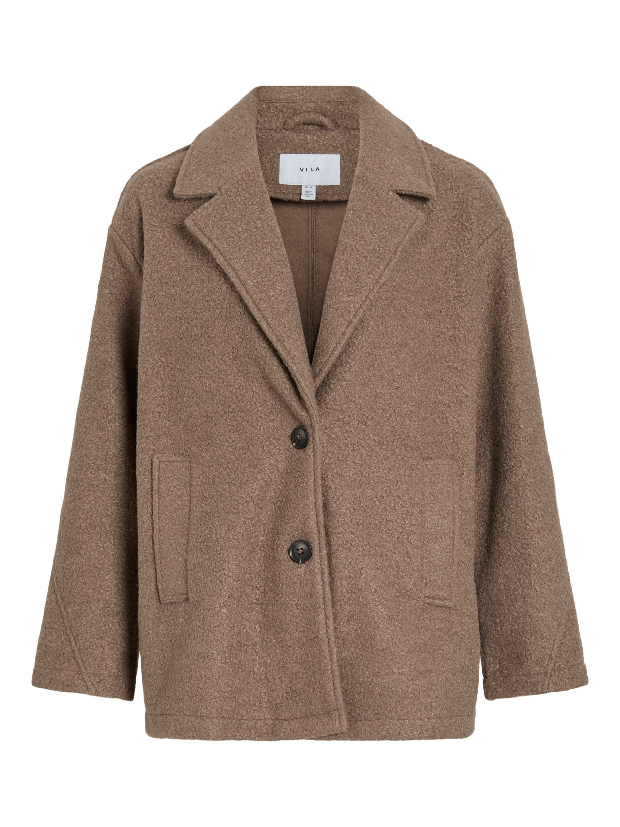 VILA Tussenjas in Bruin: voorkant