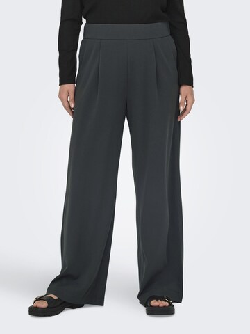 ONLY Carmakoma Wide leg Pleat-front trousers in Grey: front
