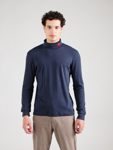 HUGO Shirt 'Derollo224' in Blau: Vorderseite