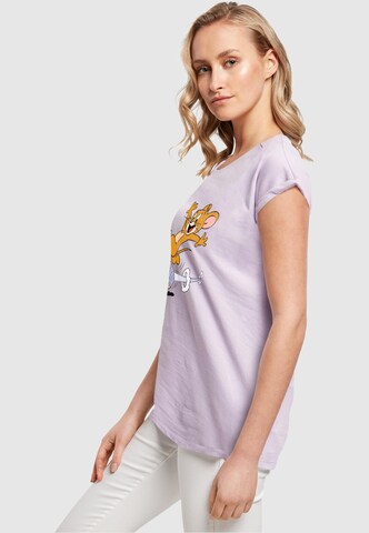 ABSOLUTE CULT Shirt 'Tom and Jerry - Egg Run' in Purple