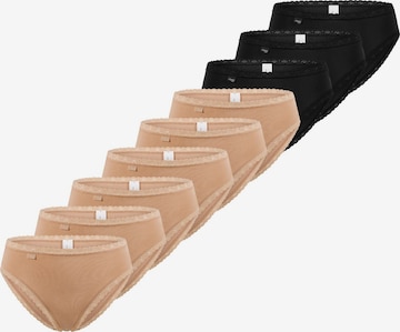 SLOGGI Slip '24/7 Cotton Lace' in Brown: front