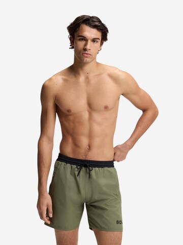 Pantaloncini da bagno 'Starfish 10259586 01 50514429' di BOSS in verde: frontale