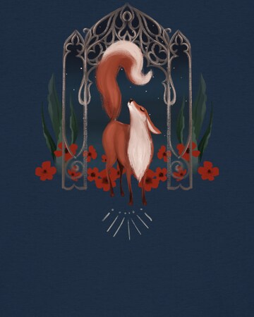 T-shirt ' Der wunderschöne Fuchs ' Watapparel en bleu