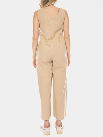 Thinking MU Jumpsuit 'Loose Janis Jumpsuit -- Women's Jumpsuit Women' in Beige