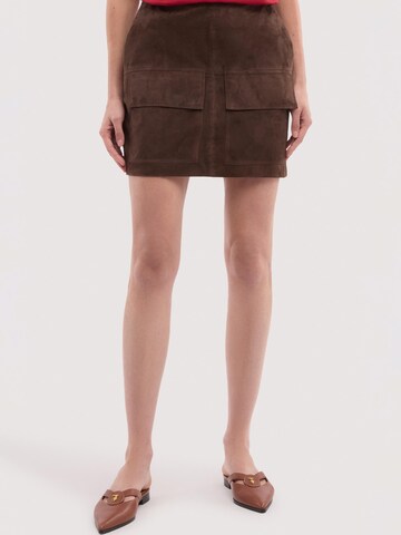 Jupe Trussardi en marron : devant