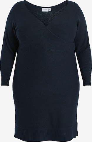EVOKED Úpletové šaty 'CILIA' – modrá: přední strana