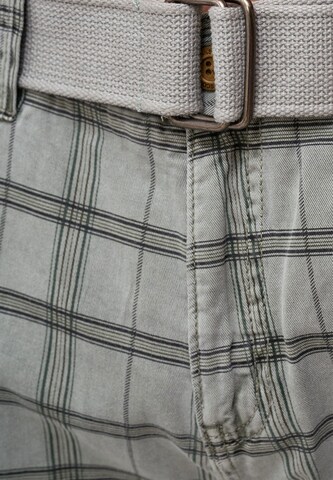 INDICODE JEANS Regular Cargobroek 'Nicolas Check' in Grijs