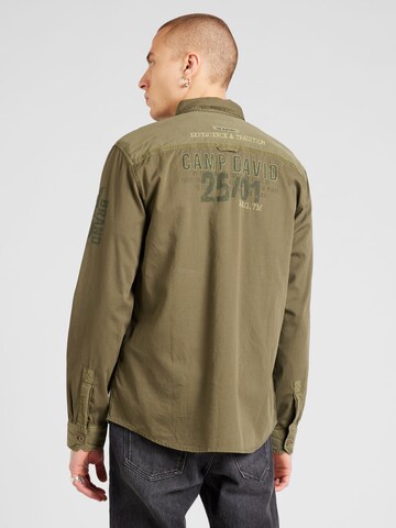 CAMP DAVID Regular fit Button Up Shirt in Green