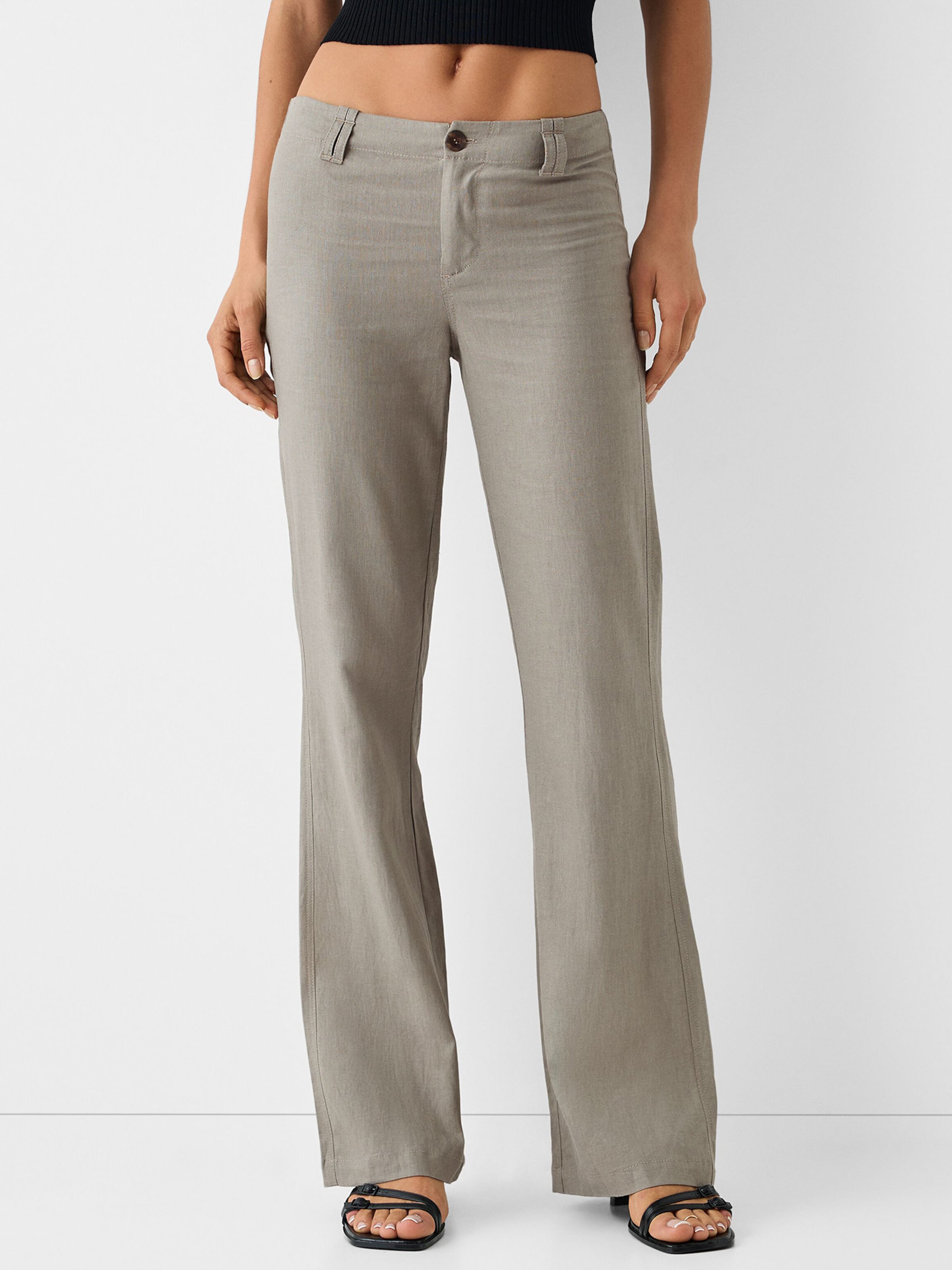 evase Pantalon Bershka en Kaki ABOUT YOU