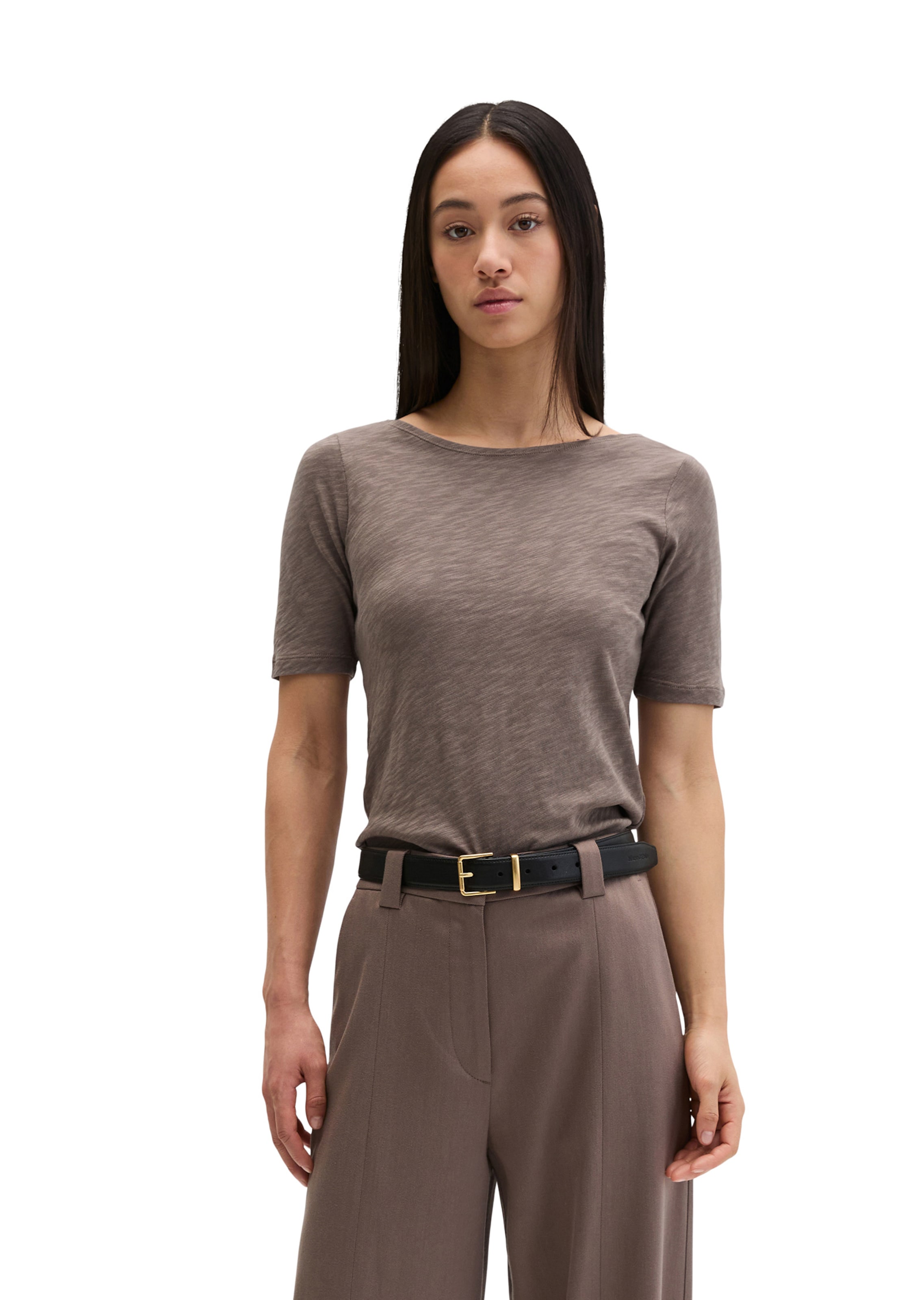 Marc O'Polo T-Shirt in Braun: Vorderseite