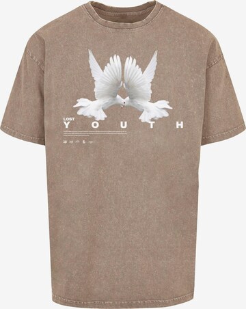 T-Shirt 'Dove' Lost Youth en marron : devant
