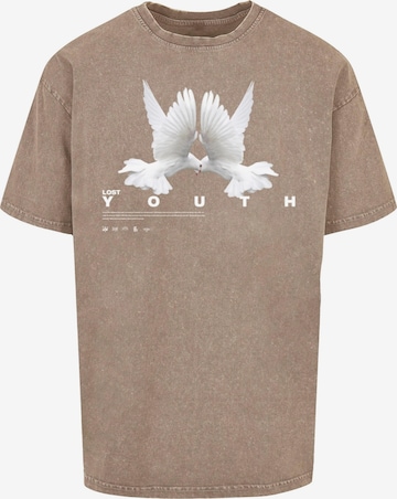 Lost Youth Shirt 'Dove' in Brown: front