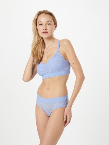 SLOGGI - Cueca 'GO Allround Lace' em azul