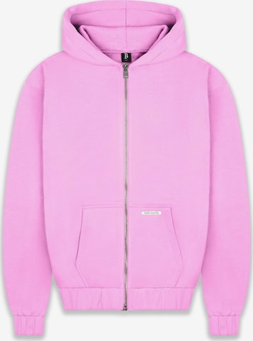 Dropsize Zip-Up Hoodie in Pink: front