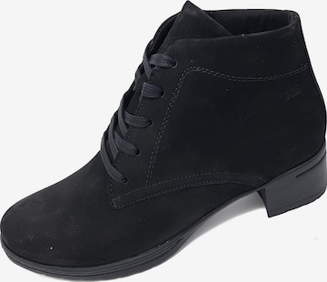 Hartjes Lace-Up Ankle Boots in Black: front