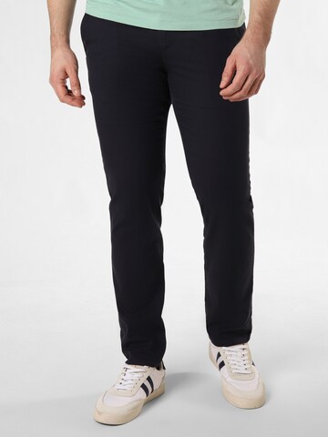 Alberto Slim fit Chino Pants 'Lou-J' in Blue: front