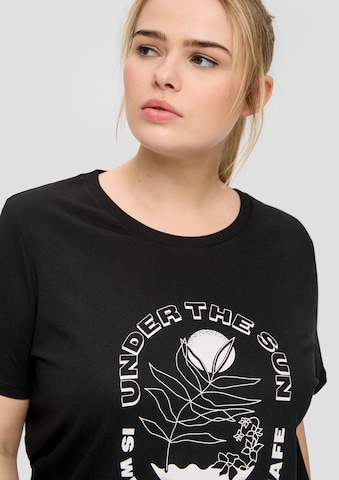 QS T-Shirt in Schwarz
